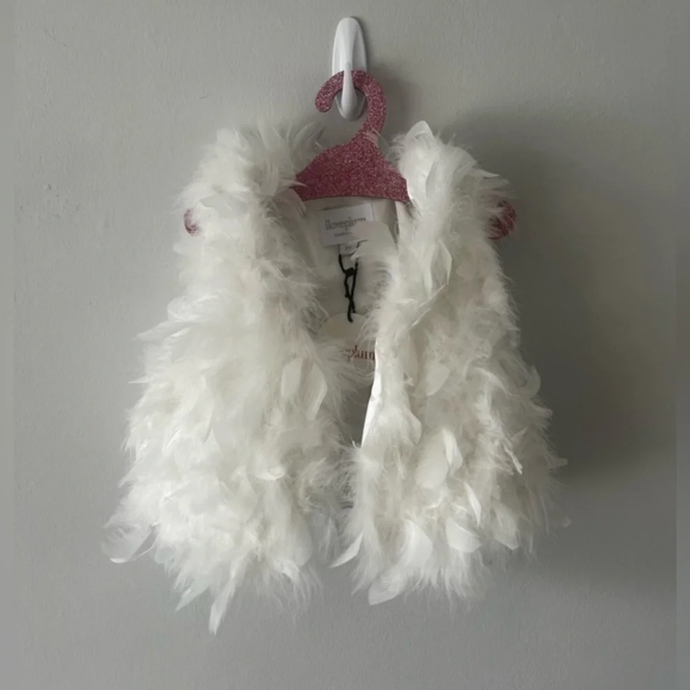 NWT AUTHENTIC ILOVEPLUM FARRAH FUR VEST 8Y
